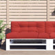 Vidaxl palletkussen 120x40x12 cm stof rood