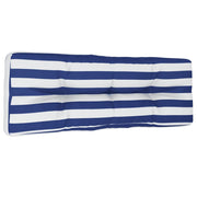 Vidaxl palletkussen 120x40x12 cm stof gestreept blauw en wit - afbeelding 2