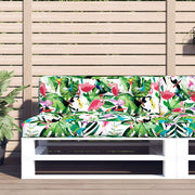 Vidaxl palletkussen 120x40x12 cm stof meerkleurig - afbeelding 2