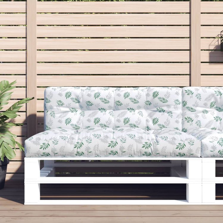 Vidaxl palletkussen 120x40x12 cm stof bladpatroon
