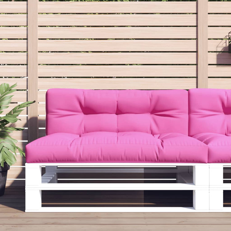 Vidaxl palletkussen 120x40x12 cm stof roze