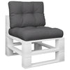 VidaXL Palletkussens 2 st stof antracietkleurig