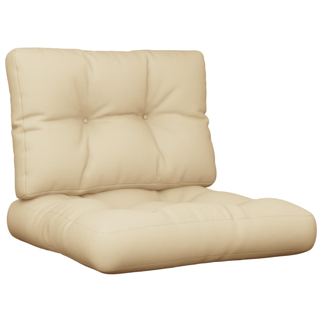 VidaXL Palletkussens 2 st stof beige