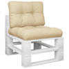 VidaXL Palletkussens 2 st stof beige