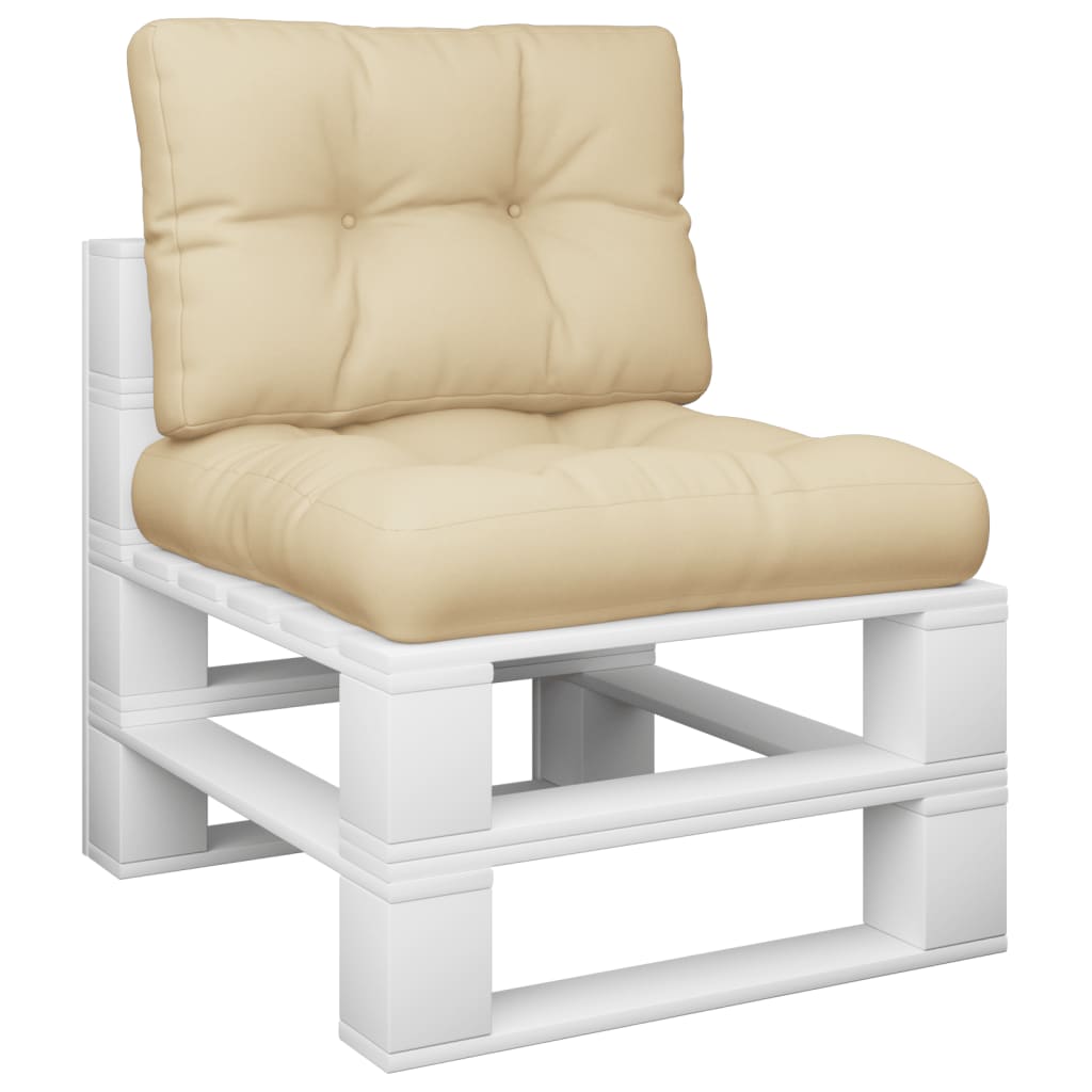 VidaXL Palletkussens 2 st stof beige