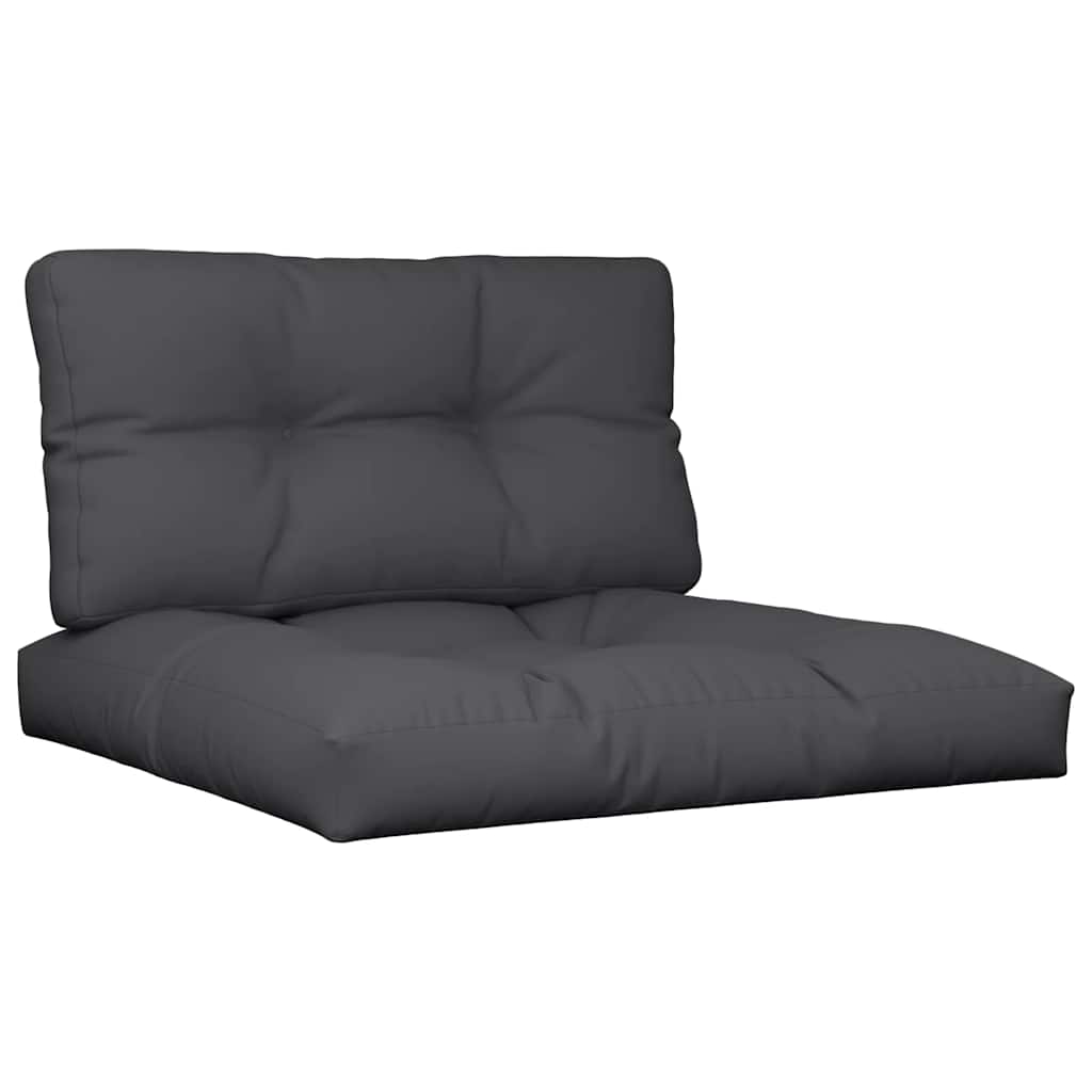 Vidaxl palletkussens 2 st stof zwart