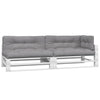 VidaXL Palletkussens 5 st stof grijs