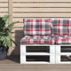 Vidaxl palletkussens 2 st stof ruitpatroon rood