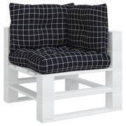 Vidaxl palletkussens 3 st ruitpatroon oxford stof zwart - afbeelding 3