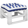 Vidaxl palletkussen 60x61,5x10 cm gestreept oxford stof blauw wit