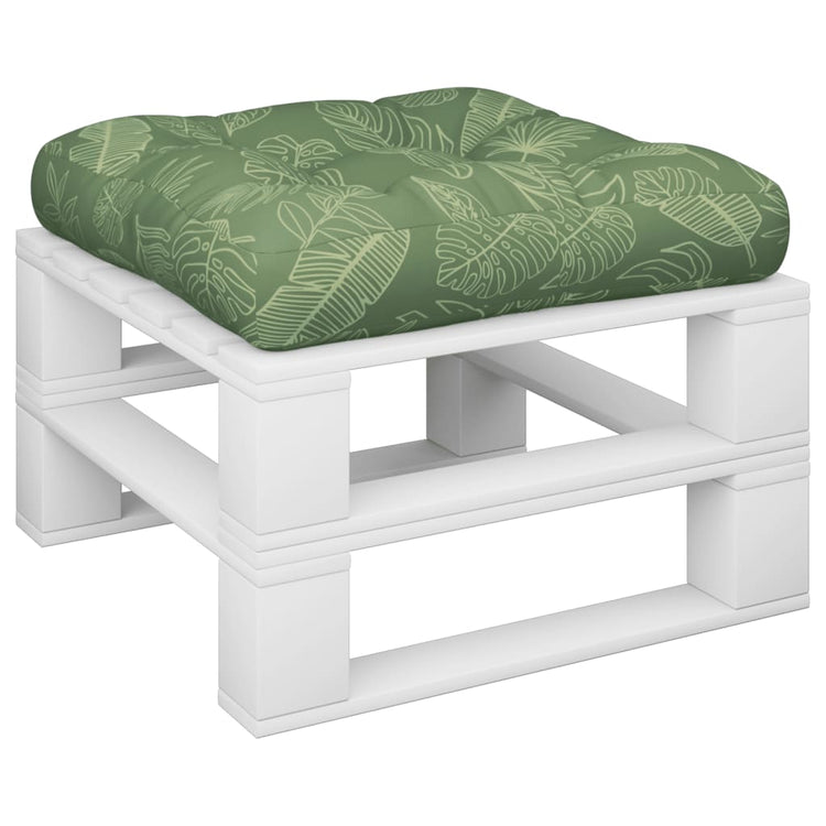 Vidaxl palletkussen 60x61,5x10 cm bladpatroon oxford stof