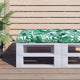 Vidaxl palletkussen 58x58x10 cm cm stof bladpatroon