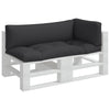 Vidaxl palletkussens 3 st stof zwart