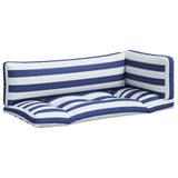 Vidaxl palletkussens 3 st gestreept oxford stof wit en blauw - afbeelding 2