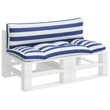 Vidaxl palletkussens 3 st gestreept oxford stof wit en blauw - afbeelding 3