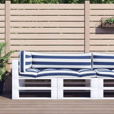 Vidaxl palletkussens 3 st gestreept oxford stof wit en blauw - afbeelding 1