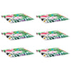 Vidaxl tuinstoelkussens 6 st 40x40x4 cm stof meerkleurig