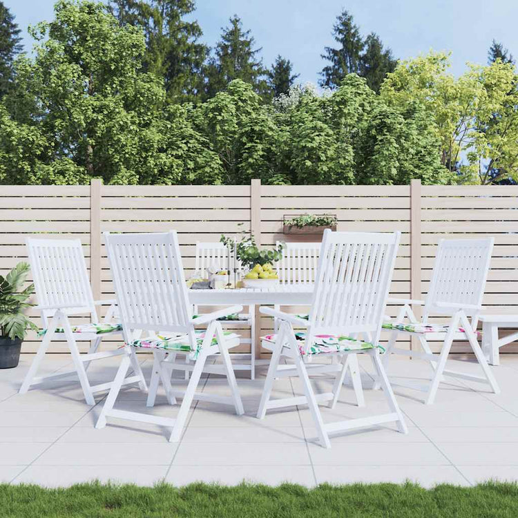 Vidaxl tuinstoelkussens 6 st 40x40x4 cm stof meerkleurig