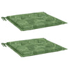 Vidaxl stoelkussens 2 st bladpatroon 40x40x4 cm stof
