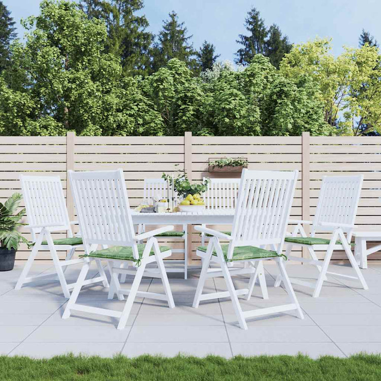 Vidaxl stoelkussens 6 st bladpatroon 40x40x3 cm stof