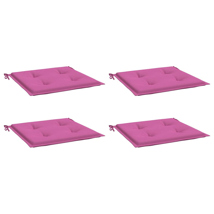 Vidaxl tuinstoelkussens 4 st 40x40x4 cm stof roze
