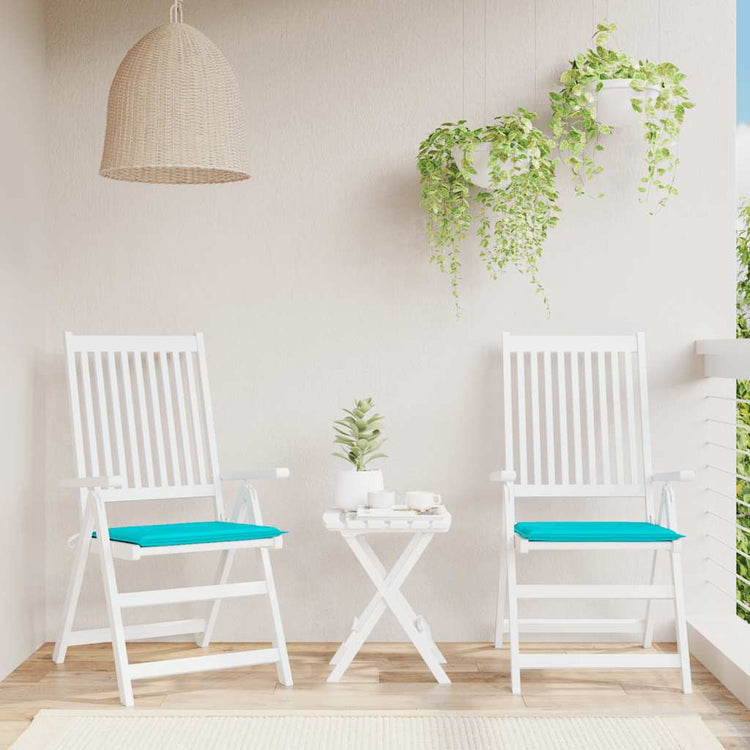 Vidaxl tuinstoelkussens 2 st 40x40x4 cm stof turquoise