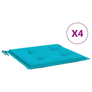 Vidaxl tuinstoelkussens 4 st 40x40x3 cm stof turquoise - afbeelding 2