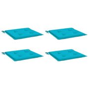 Vidaxl tuinstoelkussens 4 st 40x40x3 cm stof turquoise - afbeelding 3