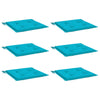 Vidaxl tuinstoelkussens 6 st 40x40x4 cm stof turquoise