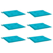 Vidaxl tuinstoelkussens 6 st 40x40x4 cm stof turquoise - afbeelding 3