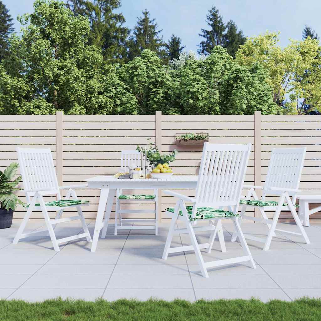 Vidaxl stoelkussens 4 st oxford stof bladpatroon 50 x 50 x 3 cm