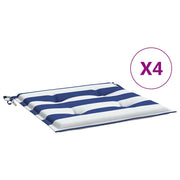 Vidaxl tuinstoelkussens 4 st gestreept 50x50x3 cm stof wit en blauw - afbeelding 2