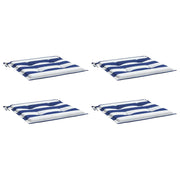 Vidaxl tuinstoelkussens 4 st gestreept 50x50x3 cm stof wit en blauw - afbeelding 3
