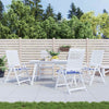 Vidaxl tuinstoelkussens 4 st gestreept 50x50x4 cm stof wit en blauw