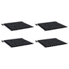 Vidaxl tuinstoelkussens 4 st ruitpatroon 50x50x3 cm stof zwart