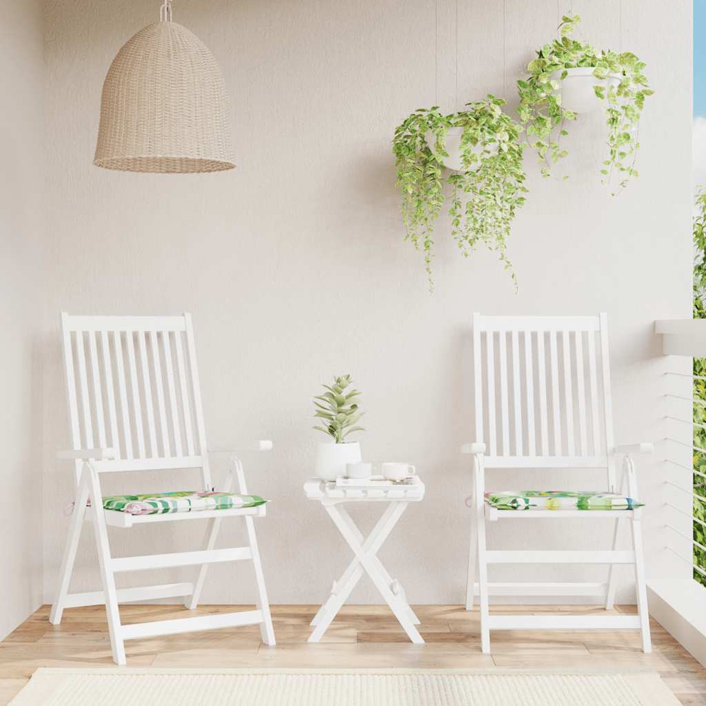 Vidaxl tuinstoelkussens 2 st 50x50x4 cm stof meerkleurig