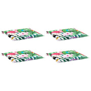 Vidaxl tuinstoelkussens 4 st 50x50x4 cm stof meerkleurig - afbeelding 3