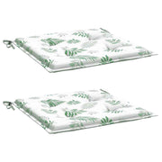 Vidaxl stoelkussens 2 st bladpatroon 50x50x3 cm stof - afbeelding 3