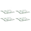 Vidaxl tuinstoelkussens 4 st bladpatroon 50x50x3 cm stof