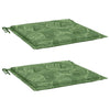 Vidaxl stoelkussens 2 st bladpatroon 50x50x4 cm stof