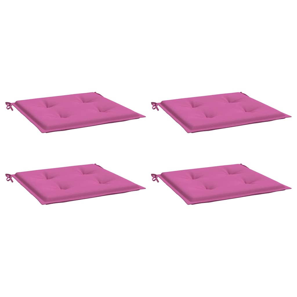 Vidaxl tuinstoelkussens 4 st 50x50x3 cm stof roze