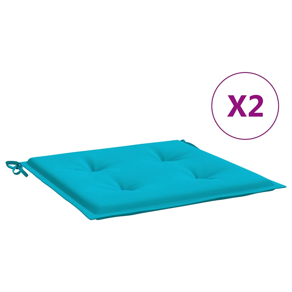 Vidaxl tuinstoelkussens 2 st 50x50x4 cm stof turquoise