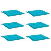 Vidaxl tuinstoelkussens 6 st 50x50x4 cm stof turquoise - afbeelding 3