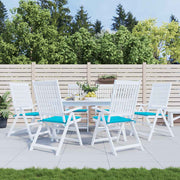 Vidaxl tuinstoelkussens 6 st 50x50x4 cm stof turquoise - afbeelding 1