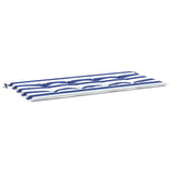 Vidaxl tuinbankkussen gestreept 100x50x3 cm oxford stof wit en blauw - afbeelding 2