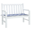 Vidaxl tuinbankkussen gestreept 100x50x4 cm oxford stof wit en blauw