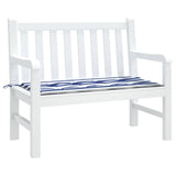 Vidaxl tuinbankkussen gestreept 100x50x3 cm oxford stof wit en blauw - afbeelding 3