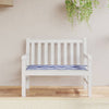 Vidaxl tuinbankkussen gestreept 100x50x4 cm oxford stof wit en blauw