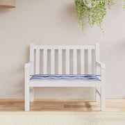 Vidaxl tuinbankkussen gestreept 100x50x3 cm oxford stof wit en blauw - afbeelding 1