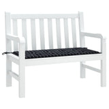 Vidaxl tuinbankkussen ruitpatroon 100x50x4 cm oxford stof zwart - afbeelding 3
